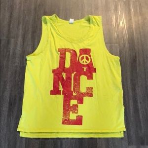 Zumba yellow tank top
